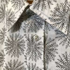 1990's Vintage Italian S/S Shirt Abstract Design Sz S - OOAK - Phoenix Menswear