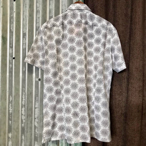 1990's Vintage Italian S/S Shirt Abstract Design Sz S - OOAK - Phoenix Menswear