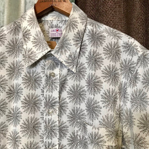 1990's Vintage Italian S/S Shirt Abstract Design Sz S - OOAK - Phoenix Menswear