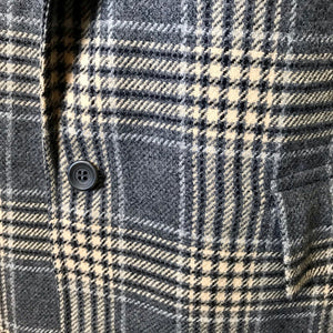 1990's Vintage Johnny Appleseed Check Blazer Blue Grey Sz XL - OOAK - Phoenix Menswear