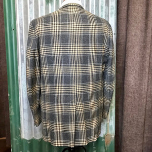 1990's Vintage Johnny Appleseed Check Blazer Blue Grey Sz XL - OOAK - Phoenix Menswear