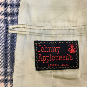 1990's Vintage Johnny Appleseed Check Blazer Blue Grey Sz XL - OOAK - Phoenix Menswear