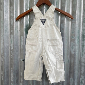 1990's Vintage Kid's Cream Oshkosh Denim Overalls Sz 6 Months - OOAK - Phoenix Menswear