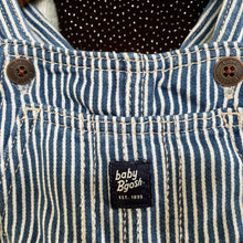 Load image into Gallery viewer, 1990&#39;s Vintage Kid&#39;s Navy Blue White Pinstripe Oshkosh Denim Long Overalls Sz 18 Months - OOAK - Phoenix Menswear