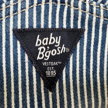 Load image into Gallery viewer, 1990&#39;s Vintage Kid&#39;s Navy Blue White Pinstripe Oshkosh Denim Long Overalls Sz 18 Months - OOAK - Phoenix Menswear