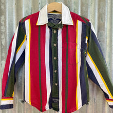 Load image into Gallery viewer, 1990&#39;s Vintage Kid&#39;s Shirt Preppy Stripes Long Sleeve Age 6 - OOAK - Phoenix Menswear