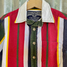 Load image into Gallery viewer, 1990&#39;s Vintage Kid&#39;s Shirt Preppy Stripes Long Sleeve Age 6 - OOAK - Phoenix Menswear