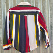 Load image into Gallery viewer, 1990&#39;s Vintage Kid&#39;s Shirt Preppy Stripes Long Sleeve Age 6 - OOAK - Phoenix Menswear