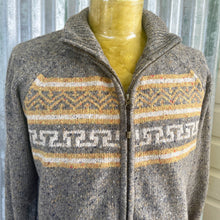 Load image into Gallery viewer, 1990&#39;s Vintage Knit Nepalese Cardigan Zip Stripe Soft Dead Stock Sz L - OOAK - Phoenix Menswear