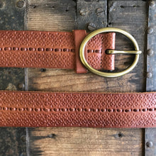 Load image into Gallery viewer, 1990&#39;s Vintage Leather Belt Brown Sz M - OOAK - Phoenix Menswear