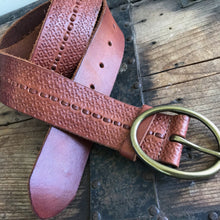 Load image into Gallery viewer, 1990&#39;s Vintage Leather Belt Brown Sz M - OOAK - Phoenix Menswear