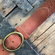 Load image into Gallery viewer, 1990&#39;s Vintage Leather Belt Brown Sz M - OOAK - Phoenix Menswear