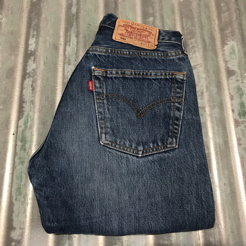 1990's Vintage Levi’s 501 Jeans Blue Sz 27/34 Button Fly - OOAK - Phoenix Menswear
