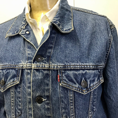 1990's Vintage Levis Red Tab Denim Jacket Blue Sz L - OOAK - Phoenix Menswear