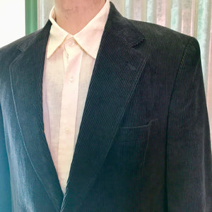 1990's Vintage Navy Blue Corduroy Blazer Sz L - OOAK - Phoenix Menswear