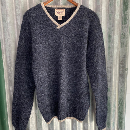 1990's Vintage Navy Woolrich Wool Jumper Sz M - OOAK - Phoenix Menswear
