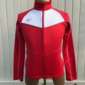 1990's Vintage Nike Track Top Light Jacket Red White Sz XS - OOAK - Phoenix Menswear