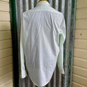 1990's Vintage Pale Green Embroidered Formal L/S Shirt Sz L - OOAK - Phoenix Menswear