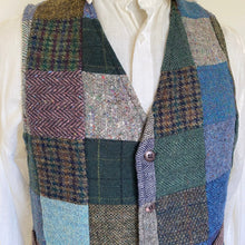 Load image into Gallery viewer, 1990&#39;s Vintage Patchwork Wool Tweed Vest Sz M - OOAK - Phoenix Menswear