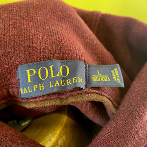 1990's Vintage Polo Ralph Lauren Purple Cotton Jumper Pullover Sz L - OOAK - Phoenix Menswear