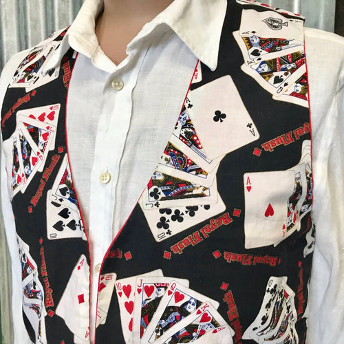 1990's Vintage Royal Flush Card Vest Sz M - OOAK - Phoenix Menswear