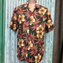 Load image into Gallery viewer, 1990&#39;s Vintage S/S Hawaiian Print Shirt Brown Green Burgundy Sz XL - OOAK - Phoenix Menswear