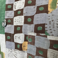 Load image into Gallery viewer, 1990&#39;s Vintage S/S Shirt Abstract Design Grey Green Yellow Sz XXL - OOAK - Phoenix Menswear