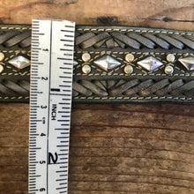 Load image into Gallery viewer, 1990&#39;s Vintage Studded Punk Rock Brown Leather Belt Sz S - OOAK - Phoenix Menswear