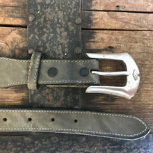 Load image into Gallery viewer, 1990&#39;s Vintage Studded Punk Rock Brown Leather Belt Sz S - OOAK - Phoenix Menswear