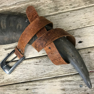 1990's Vintage Tan Leather Belt Sz M - OOAK - Phoenix Menswear