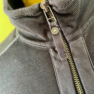 1990's Vintage Tommy Bahama Grey Cotton Jumper Pullover Zip Sz L - OOAK - Phoenix Menswear