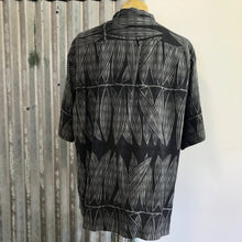 Load image into Gallery viewer, 1990&#39;s Vintage Tommy Bahama Silk Hawaiian S/S Shirt Black Leaf Print Sz XL - OOAK - Phoenix Menswear