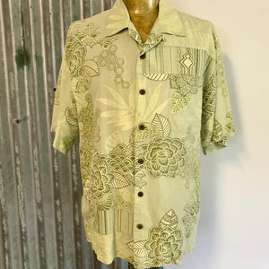 1990's Vintage Tommy Bahama Silk Hawaiian S/S Shirt Green Tropical Flo –  Phoenix Menswear