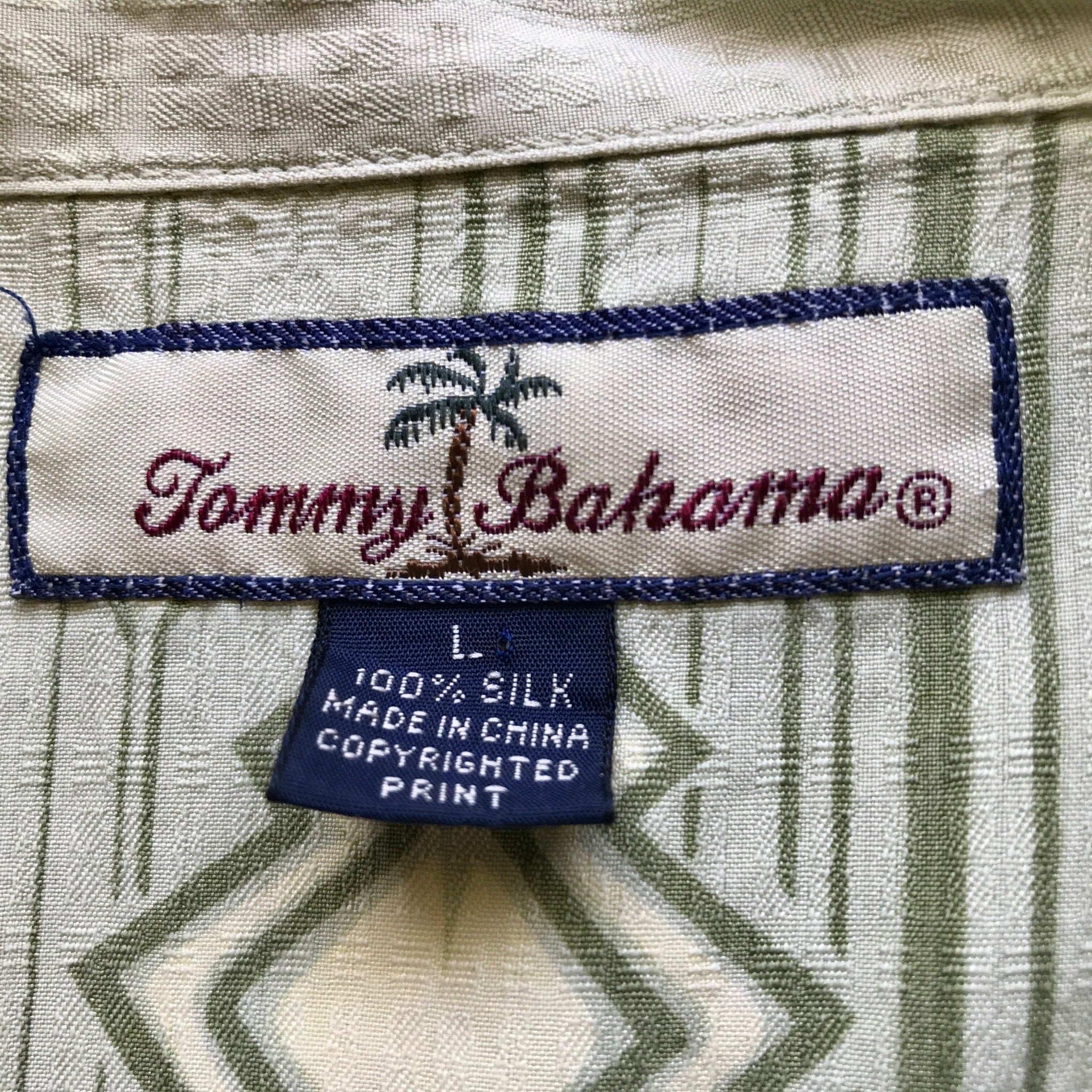 1990's Vintage Tommy Bahama Silk Hawaiian S/S Shirt Patchwork Black Or –  Phoenix Menswear