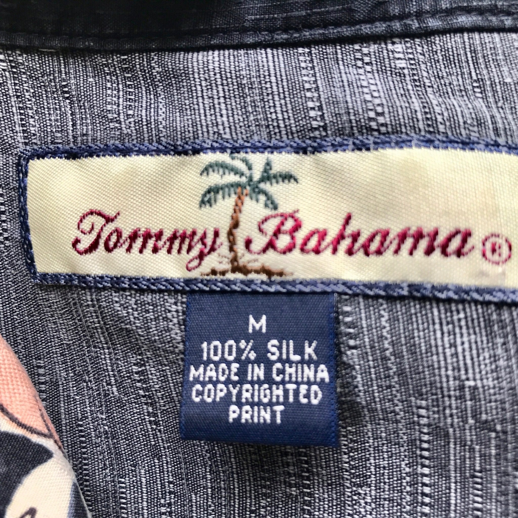 1990's Vintage Tommy Bahama Silk Hawaiian S/S Shirt Patchwork Black Or –  Phoenix Menswear