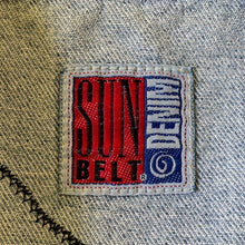 Load image into Gallery viewer, 1990&#39;s Vintage Upcycled Christmas Denim Jacket Blue Bears Trees Sz XL - OOAK - Phoenix Menswear
