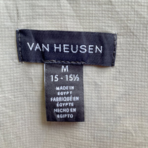 1990's Vintage Van Heusen S/S Shirt Cream Brown Floral Print Sz M - OOAK - Phoenix Menswear