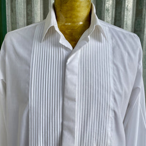 1990s Vintage Van Heusen White Dress Shirt Formal L/S SzXL - OOAK - Phoenix Menswear