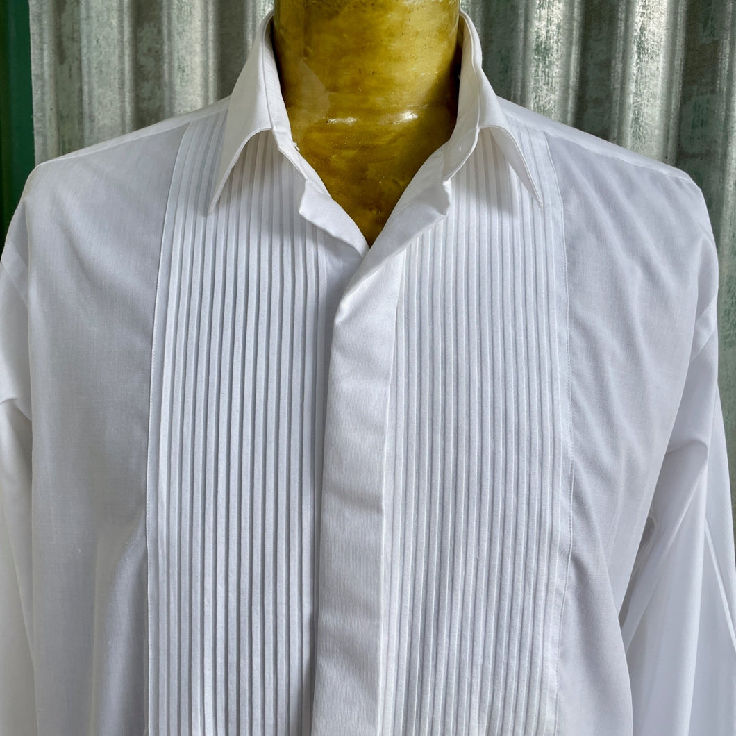 1990s Vintage Van Heusen White Dress Shirt Formal L/S SzXL - OOAK - Phoenix Menswear