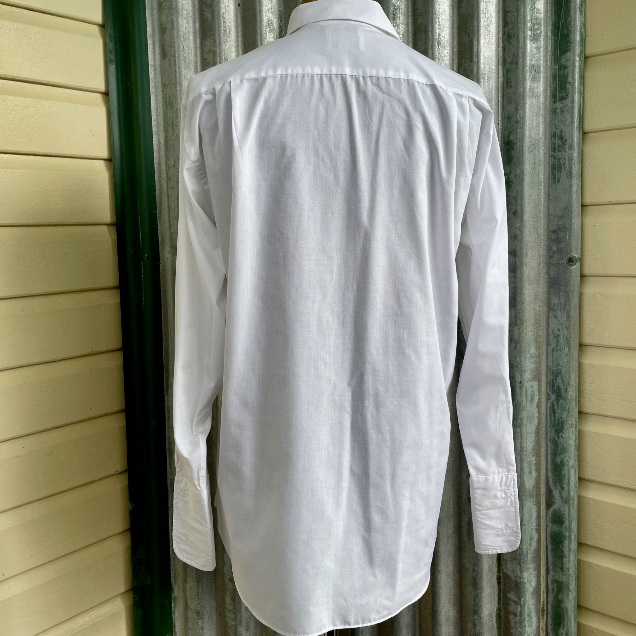 van heusen white dress shirts 1990s Vintage Van Heusen White Dress Shirt Formal L/S SzXL