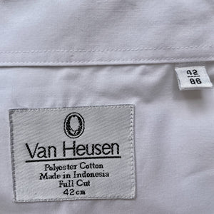 1990s Vintage Van Heusen White Dress Shirt Formal L/S SzXL - OOAK - Phoenix Menswear