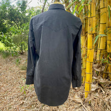 Load image into Gallery viewer, 1990&#39;s Vintage Western Army Bib L/S Shirt Black Sz L - OOAK - Phoenix Menswear