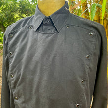 Load image into Gallery viewer, 1990&#39;s Vintage Western Army Bib L/S Shirt Black Sz L - OOAK - Phoenix Menswear
