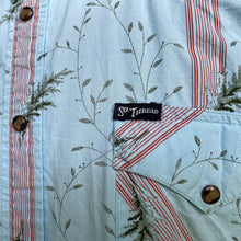 Load image into Gallery viewer, 1990&#39;s Vintage Western Cotton L/S Shirt Snaps Blue Red Sz XL - OOAK - Phoenix Menswear