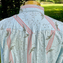Load image into Gallery viewer, 1990&#39;s Vintage Western Cotton L/S Shirt Snaps Blue Red Sz XL - OOAK - Phoenix Menswear