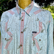 Load image into Gallery viewer, 1990&#39;s Vintage Western Cotton L/S Shirt Snaps Blue Red Sz XL - OOAK - Phoenix Menswear