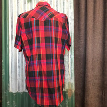 Load image into Gallery viewer, 1990&#39;s Vintage Western S/S Shirt Red Blue Sz XL - OOAK - Phoenix Menswear