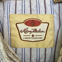 Load image into Gallery viewer, 1990&#39;s Vintage Western Striped Brown White Cotton L/S Shirt Snaps Sz XL - OOAK - Phoenix Menswear