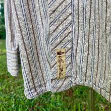 Load image into Gallery viewer, 1990&#39;s Vintage Western Striped Brown White Cotton L/S Shirt Snaps Sz XL - OOAK - Phoenix Menswear