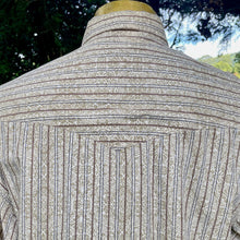 Load image into Gallery viewer, 1990&#39;s Vintage Western Striped Brown White Cotton L/S Shirt Snaps Sz XL - OOAK - Phoenix Menswear